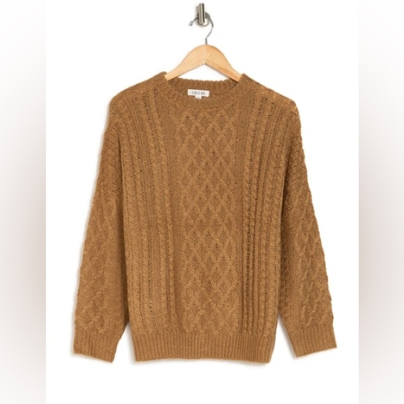 Sweaters - Nwt oversized Cali Be Women's Cable Knit Sweater - Brown